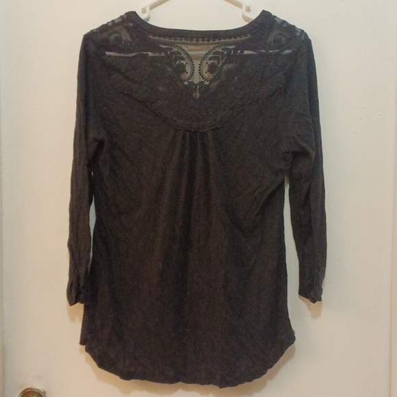 Meadow Rue black lace Long Sleeve blouse. - Picture 7 of 7